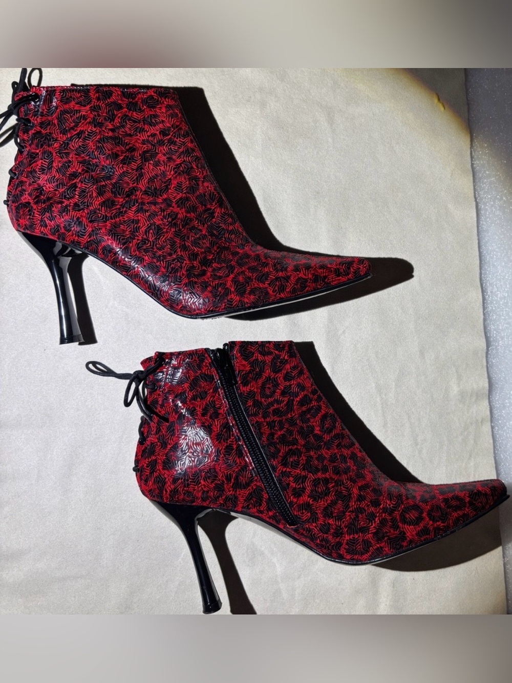 Vintage Timothy Hitsman Women’s Spanish Leather Pointed-Toe Ankle Boots SZ 7.5 M